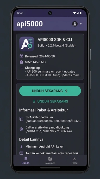 Tampilan halaman APK api5000