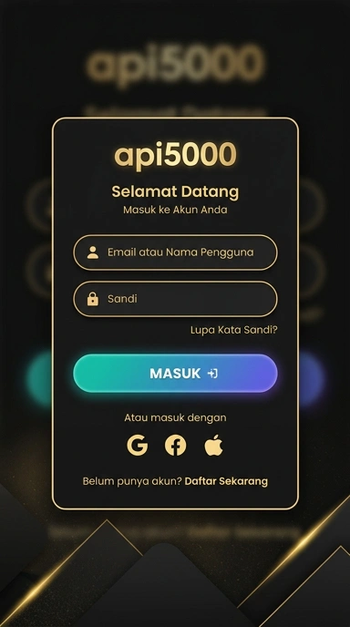 Tampilan halaman login api5000