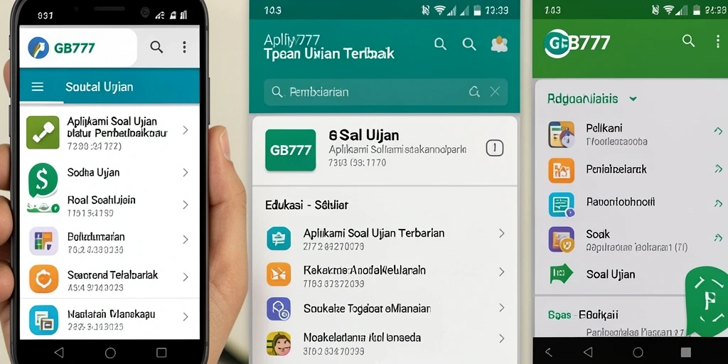 Antarmuka GB777 yang ramah pengguna untuk Soal Ujian.